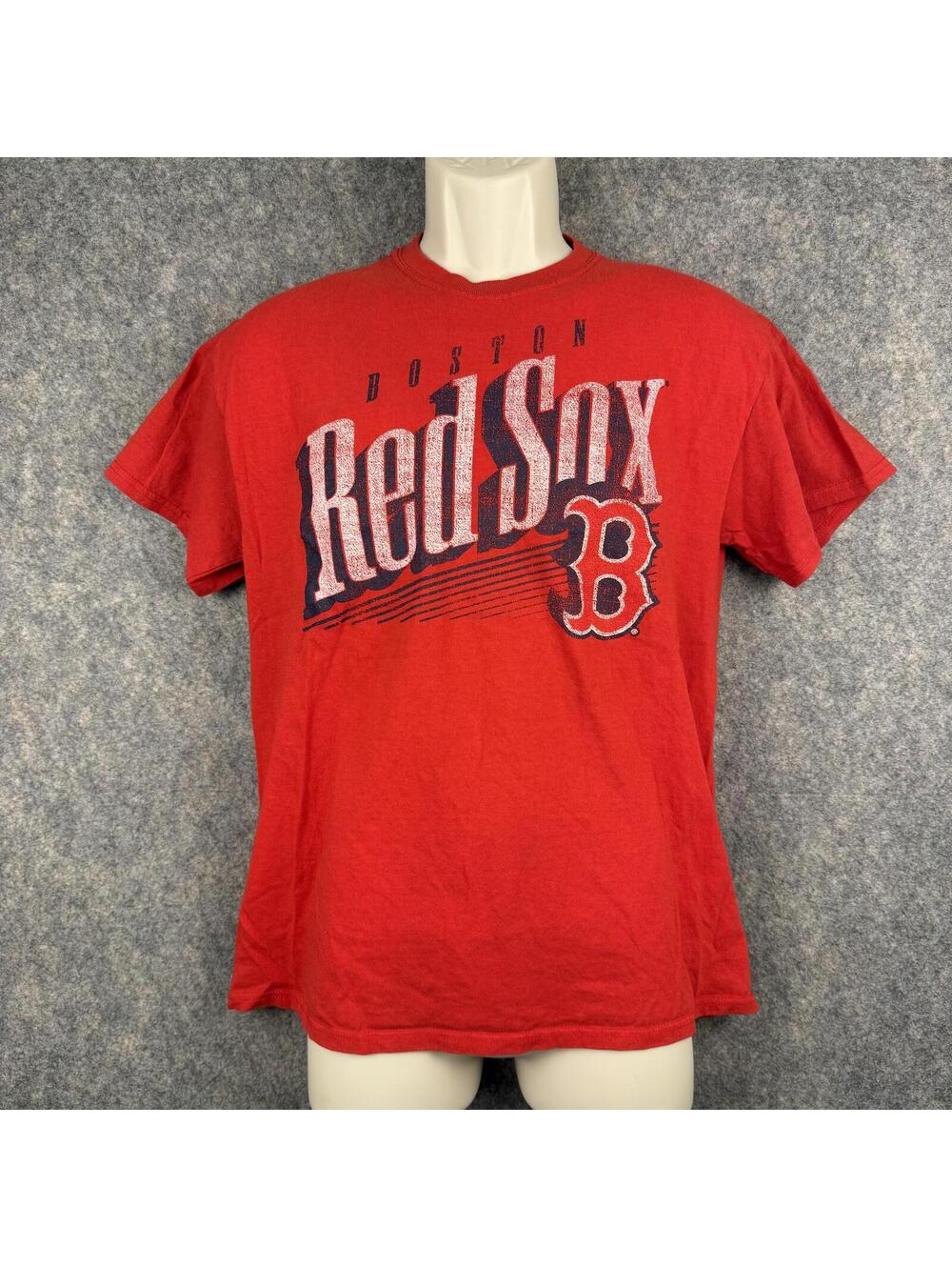 MLB Boston Red Sox Men’s T Shirt Red White Navy Blue Size Medium 320